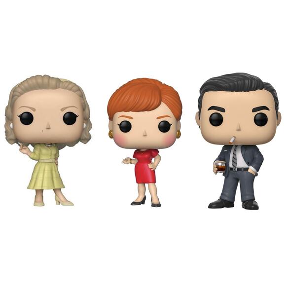 Funko pop set/3 Mad Men 908 Don Draper 910 Betty Draper 912 Joan Holloway - Picture 1 of 5